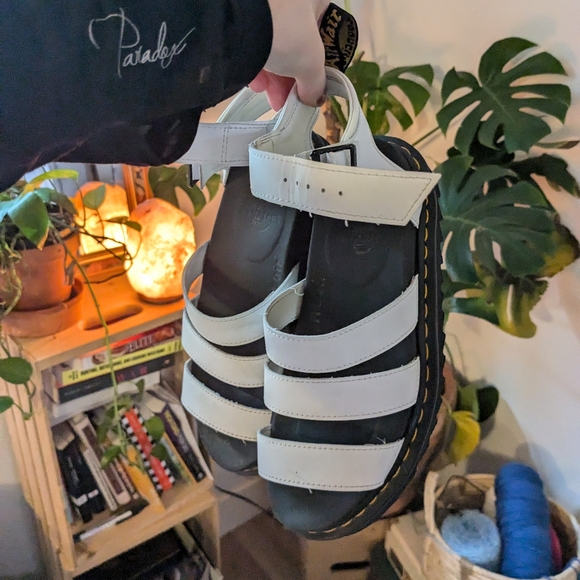 White doc martin platform sandals. - Picture 3 of 4